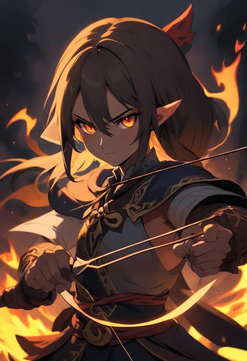 Envision a malevolent character in stark contrast to the ethos of Assassin's Creed. Picture this antagonist with piercing, glowing eyes that radiate an otherworldly malevolence. Dive into micro-details, highlighting sinister facial features and a malevolent grin that adds an eerie aura.
Imagine the character holding an archery bow, emphasizing the duality of skill and darkness. Capture the bow with meticulous detail, from the wickedly designed arrows to the malevolent energy emanating from the weapon.
Set the scene at night, shrouded in an eerie mood. Integrate a background of black smoke and fire, creating a chaotic yet captivating atmosphere. Illuminate the character with a subtle, unnatural light that enhances the ominous glow of their eyes.
Consider the play of shadows, using the night setting to accentuate the villain's menacing silhouette. Infuse the composition with an air of mystique, portraying the antagonist as a formidable force embodying the opposite of the noble Assassin's Creed character.
This detailed prompt aims to inspire a micro-detailed and visually striking depiction of an evil character with glowing eyes, wielding an archery bow, set against a backdrop of black smoke and fire in a night shot, creating a chilling and ominous atmosphere.