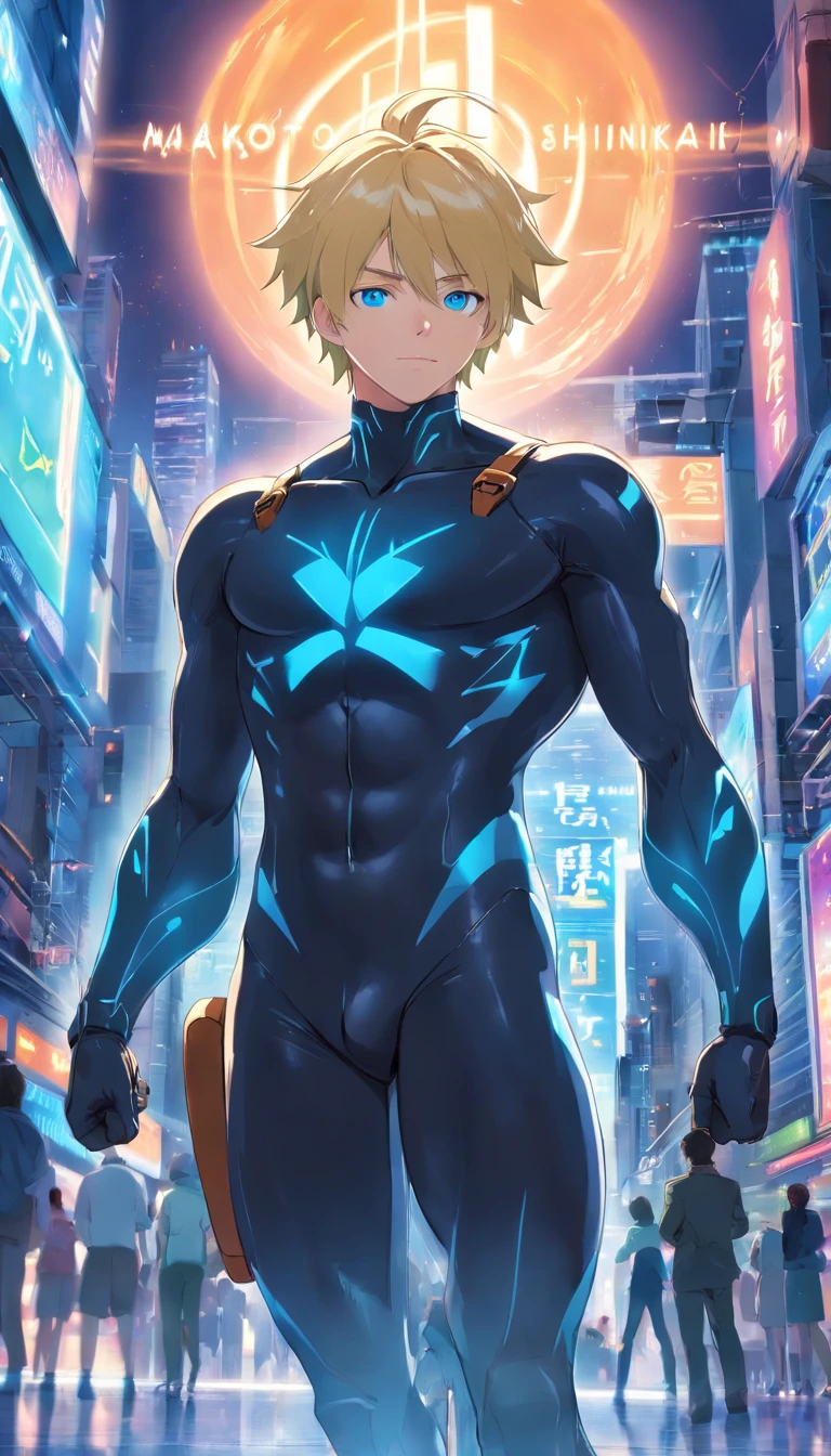 1 male human、a blond、Huge ass、black rubber suit、Blue eyes、Large, thick thighs、short-haired、wide hips、musculature、erectionpenis、Mokkori、Russian