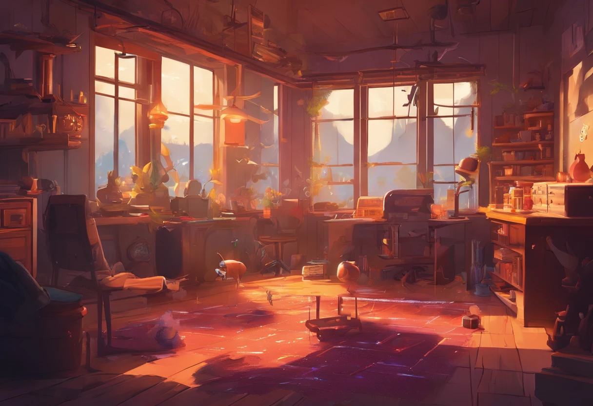 （Pixar style),Cozy small room model, Miniature character models, Light source from right to left, Rum Blanc lighting, Light source from right to left, (iso-distance view), (top down), Realistic proportions, Post-processing, ((Orthogonal perspective)), Super detail, Realistic, Super realistic, photoreal render, Irridescent color, glitters