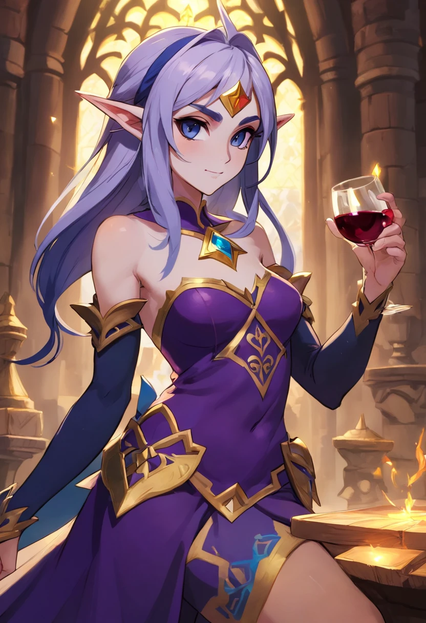 Dark Elf Girl,Wooden wine glasses