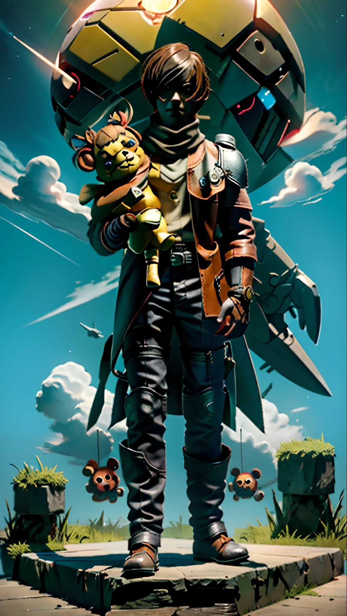 The Puppet from from fnaf cosplaying as Leon S Kennedy