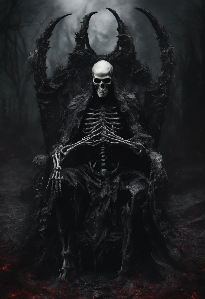 devil horns,Claws,battleaxe,Spooky environment,dentes pontiagudos,Berserker,full bodyesbian,Powerful aura,A strong sense of oppression,incredibly detailed,Red-eyed skeleton,The flames of hell are raging,Skeleton Legion,Ultra photo realsisim