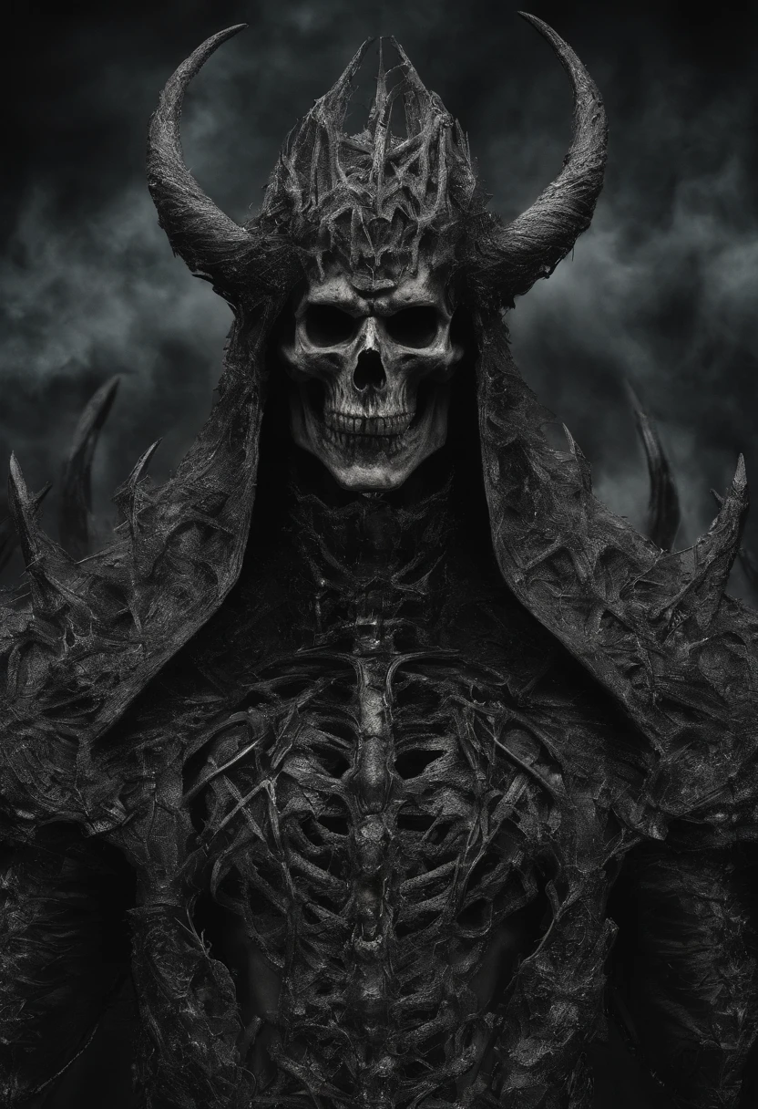 devil horns，Claws，battleaxe，Spooky environment，dentes pontiagudos，Berserker，full bodyesbian，Powerful aura，A strong sense of oppression，incredibly detailed，Red-eyed skeleton，The flames of hell are raging，Skeleton Legion，Ultra photo realsisim