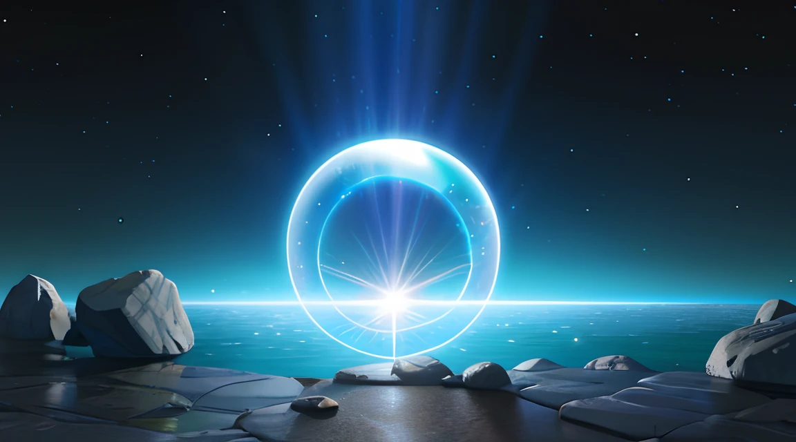 Close-up of a round stone object on a rocky surface, Portal to another world, Mystical setting, Portal to another dimension, A portal to another universe, peace, visible only through the portal, The stone is round, A gateway to another dimension, Magic portal in the sky, Portal to outer space, Gateway to another universe, Dimensional portal, Ouroboros