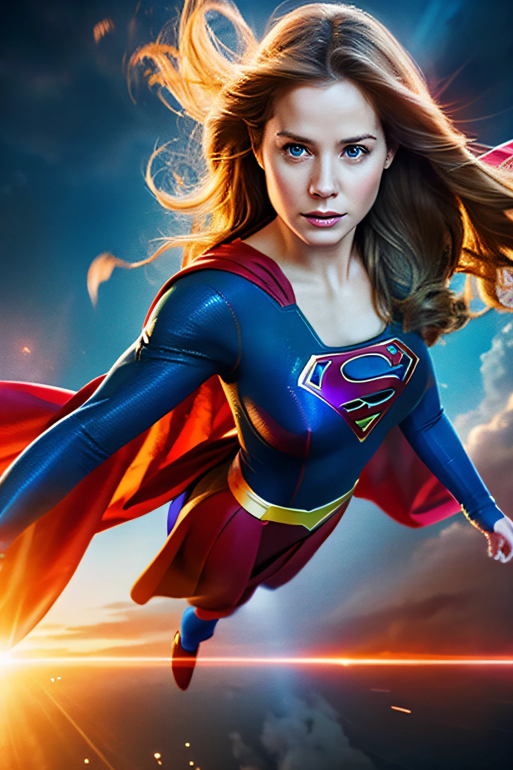 Amy Adams as Supergirl, Realistic, hight resolution, Hyper-Resolution, FujifilmXT3, Detailed, 64k uhd, -