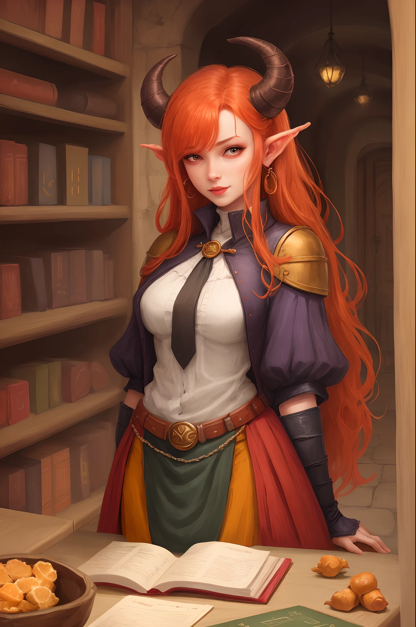 Dungeons and dragons ginger tiefling