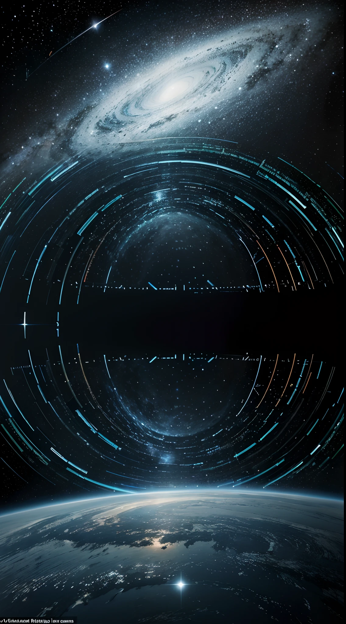 Create an image depicting Einstein's revolutionary theory of relativity: visualize abstract, swirling visuals representing the interconnectedness of time and space, perhaps with Einstein at the center, deep in thought."