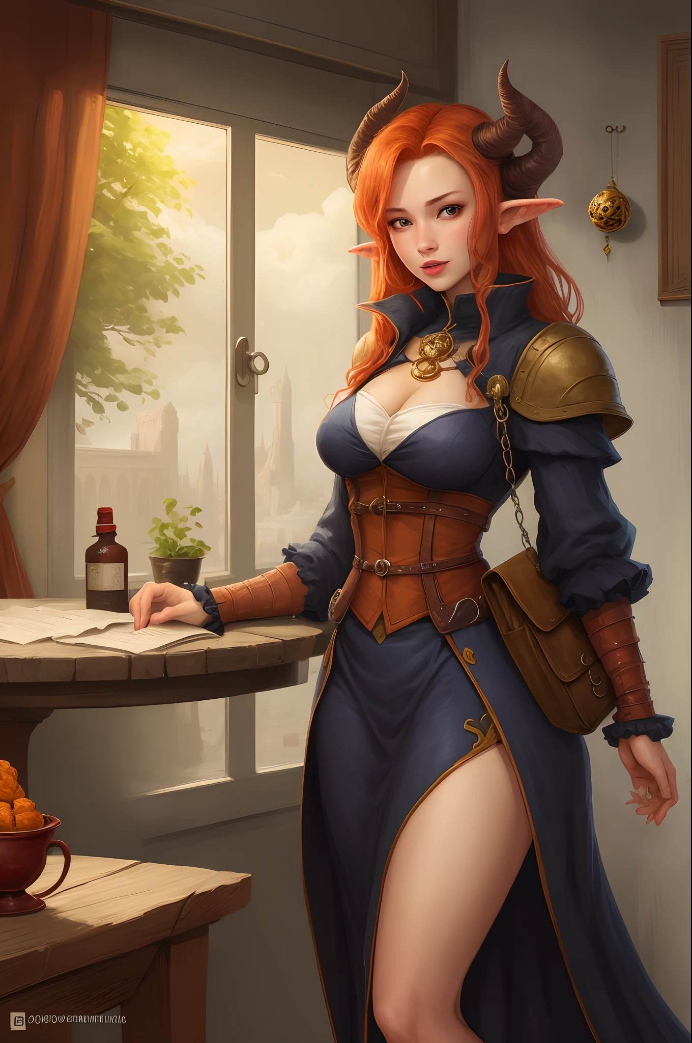 Dungeons and dragons ginger tiefling