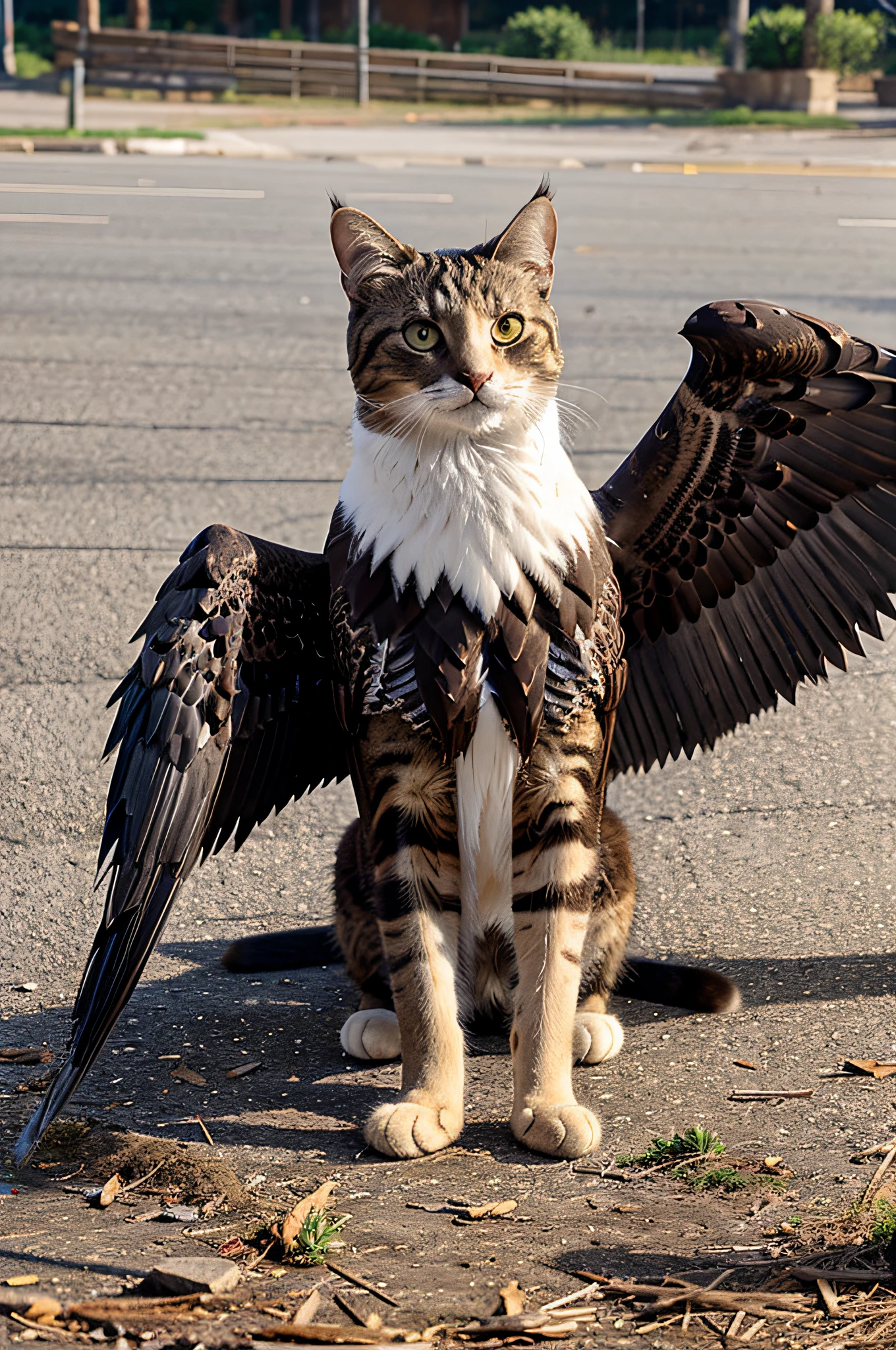 Cat with eagle wings