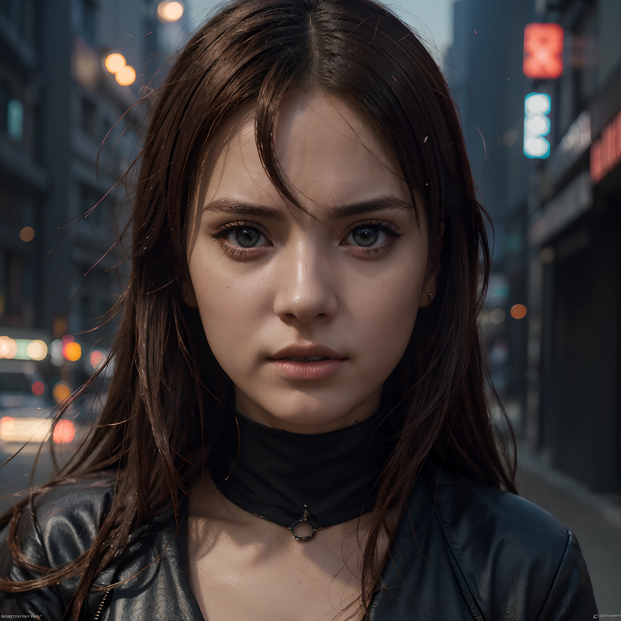 Personaje de anime femenino de belleza en la ciudad, Ojos lindos, ojos detallados, In the style of cyberpunk surrealist iconography, Asuka Langley Soryu, RTX activado, Pinkcore, Estilo RAW, Incredibly detailed and visually striking, por Greg Rutkowski, Large, symmetrical eyes, foco nítido, glamur, tendencias en Artstation, Ganador del concurso Pixiv, Deviantart, character design, artillery, Chispas, Estantes, by pascal blanche rutkowski repin artstation hyperrealism painting concept art of detailed character design matte painting, Blade Runner 4K resolution