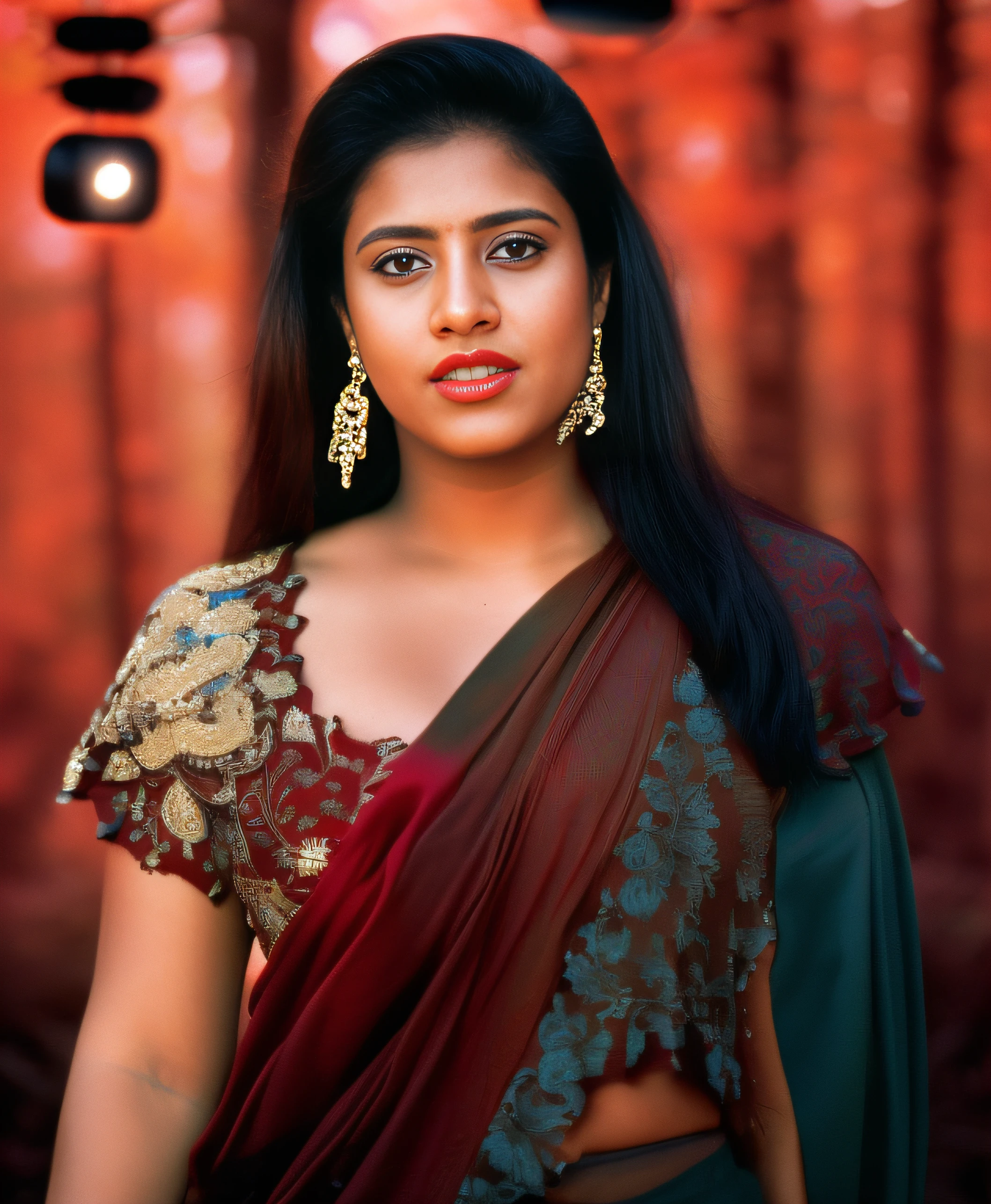 (editorial photograph of a young Indian women in red lips), karla ortiz, (highly detailed face:1.4) (smile:0.7) (bokh forest background, moody, private study:1.3) POV, by lee jeffries, nikon d850, film stock photograph ,4 kodak portra 400 ,camera f1.6 lens ,rich colors ,hyper realistic ,lifelike texture, dramatic lighting , cinestill 800, realistic, nacked big boobs actress, karla ortiz, posing!!, candid picture, by Max Dauthendey