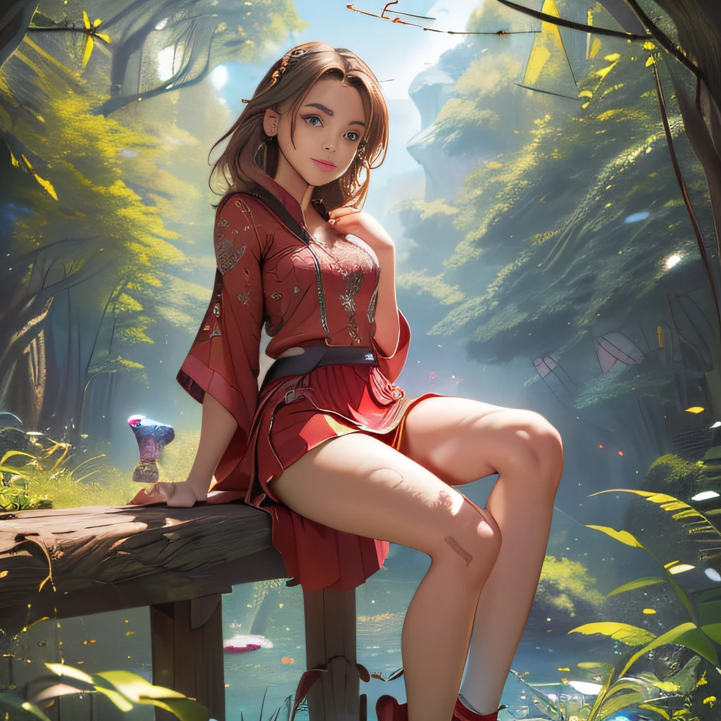 sfw, (Extremely detailed 8k wallpaper:2), (photo:2), (soigne Beautiful girl:2), (gives a lecture to friends:2), detailed (Face and eyes), (hyper realistic:1), (highly detailed:1), (epic realistic:1), rim light, (maximum details:1), cozy, (fullbody:1.3), (looking at viewer:2), (Woman's Attractive Qualities:2), (Attractive Woman:2), (Attractive:2), Smile, Intelligence, Empathy, Gracefulness, Sense of Style, Fitness, Grooming, Optimism, (Sensitivity:2), Sincerity, Romantic Gestures, Playfulness, Fashion Sense, (Sensuality:2), Charm, Modesty, Thoughtfulness, (Femininity:1), Flirtatiousness, Warmth, (Physical attractiveness:2), A beautiful smile, A love of life, strength and power, vulnerability, curiosity, wonder, love, (nature background:2), kawaii, waifu, Beautiful breasts, (attractive body:2), (Beautiful body:2), Beautiful pose, attractive pose, (Beautiful legs:1.0), (spread legs:1.0), (Beautiful clothes:1), (classic clothes:2), (elegant clothes:2), (European clothes:2), detailed clothes, (skirt:1), (blouse:1), (provocative pose)