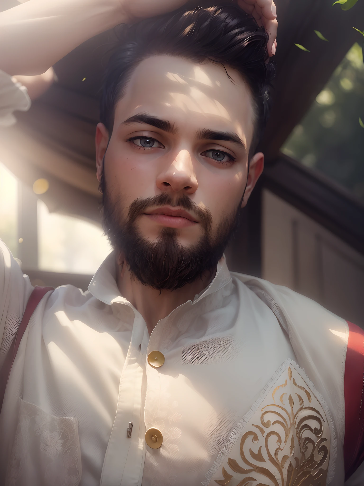 (best quality,4k,8k,highres,masterpiece:1.2),ultra-detailed,(realistic,photorealistic,photo-realistic:1.37), HDR,UHD,studio lighting,ultra-fine painting,sharp focus,physically-based rendering,extreme detail description,professional,vivid colors,bokeh,portraits
Change background,blue,garden,romantic setting,natural scenery,nature elements,sunlight filtering through the trees,beautiful flowers,butterflies flying around,peaceful atmosphere,boy with striking and captivating eyes,boy with chiseled and defined facial features,strong jawline,boy with flawless and smooth skin,boy with stylish and trendy hairstyle,boy wearing a fashionable outfit,boy with a confident and charismatic expression,handsome boy holding a bouquet of colorful flowers,boy standing in a graceful and elegant posture,boy in a relaxed and natural pose,boy with a sunny and positive disposition,boy with a magnetic and engaging presence