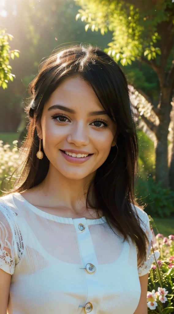 (best quality,4k,8k,highres,masterpiece:1.2),ultra-detailed,(realistic,photorealistic,photo-realistic:1.37),portrait,beautiful detailed eyes,beautiful detailed lips,extremely detailed face,longeyelashes,soft skin tone,hairstyle,fashionable clothes,confident expression,standing in a blooming flower garden,summer sunlight,soft shadows,vibrant colors,beautifully rendered,joyful atmosphere,inspiring mood,surreal background,happiness,body language,charming smile,outdoor scenery,natural beauty,artistic composition,stunning lighting,delicate brushwork,expressive strokes,lively details,harmonious colors,feminine grace,modern vibe,ethereal feel.