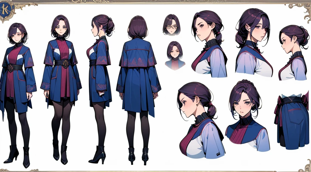 Female original character reference sheet adoptable,