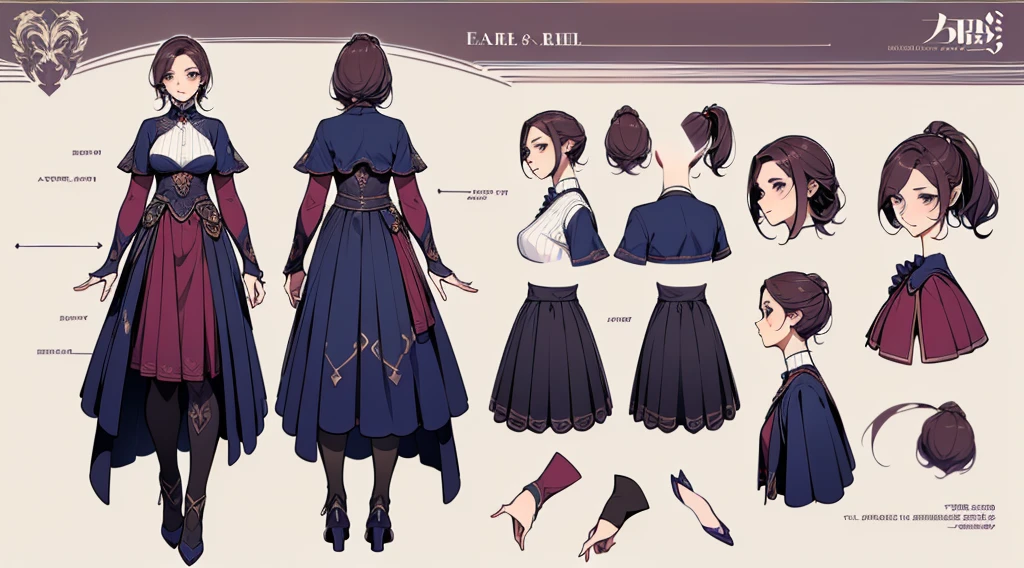 Female original character reference sheet adoptable,