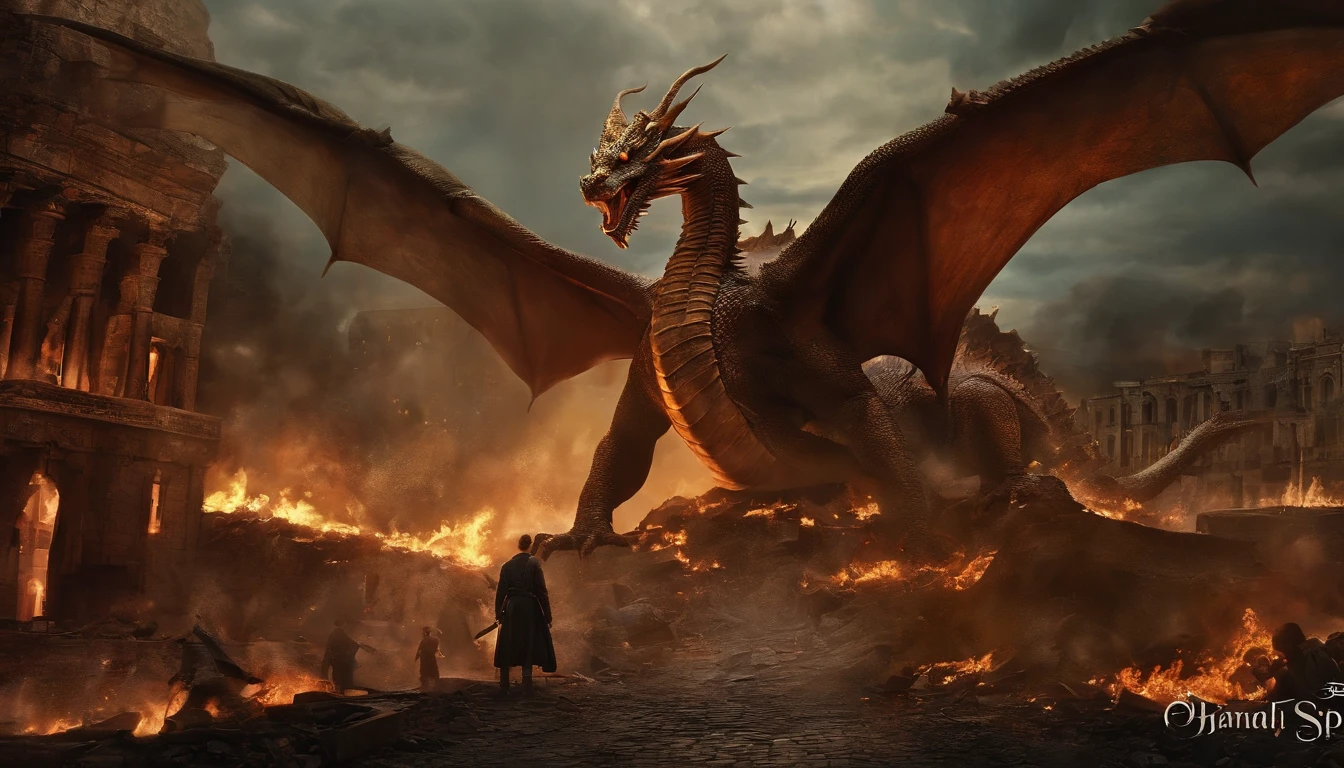 The dragon fell in a city destroyed by war