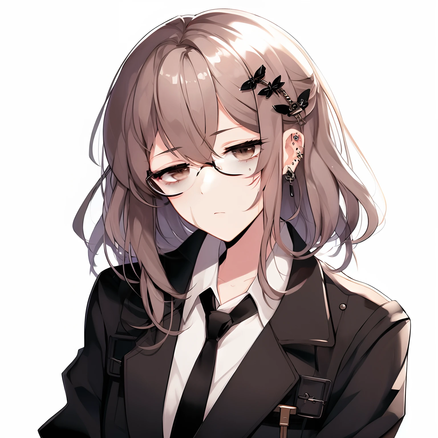 Black round glasses
