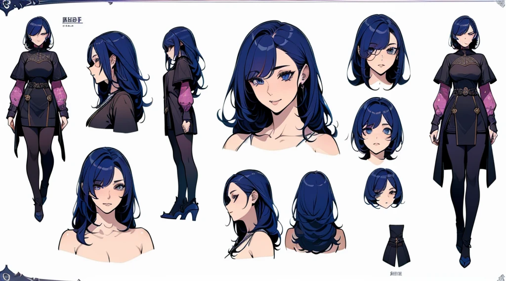Female original character reference sheet adoptable,