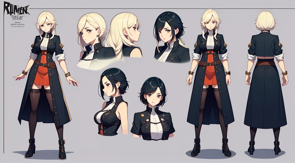 Female original character reference sheet adoptable,