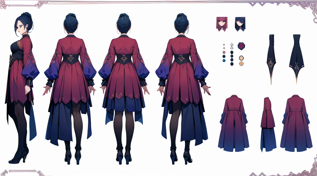 Female original character reference sheet adoptable,