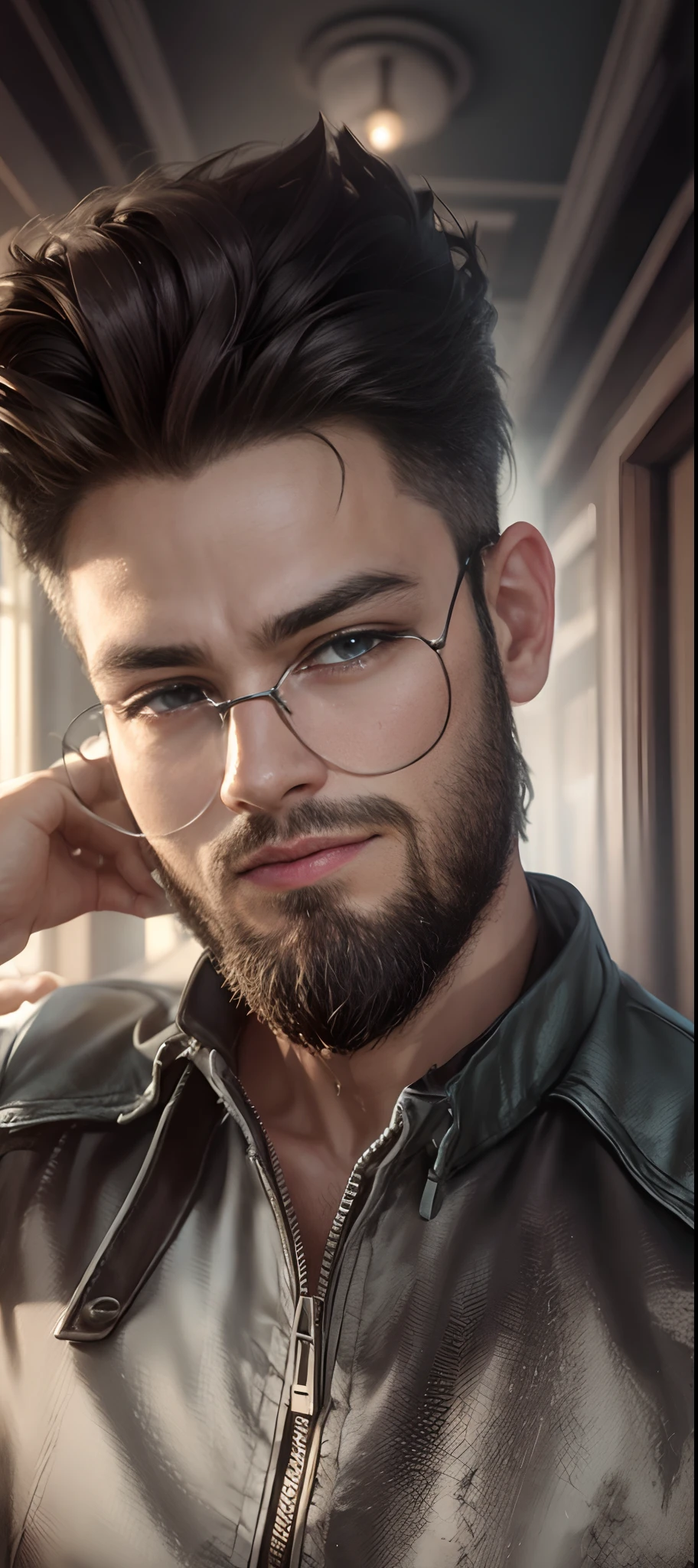 Change background handsome boy realistic face, eye catching