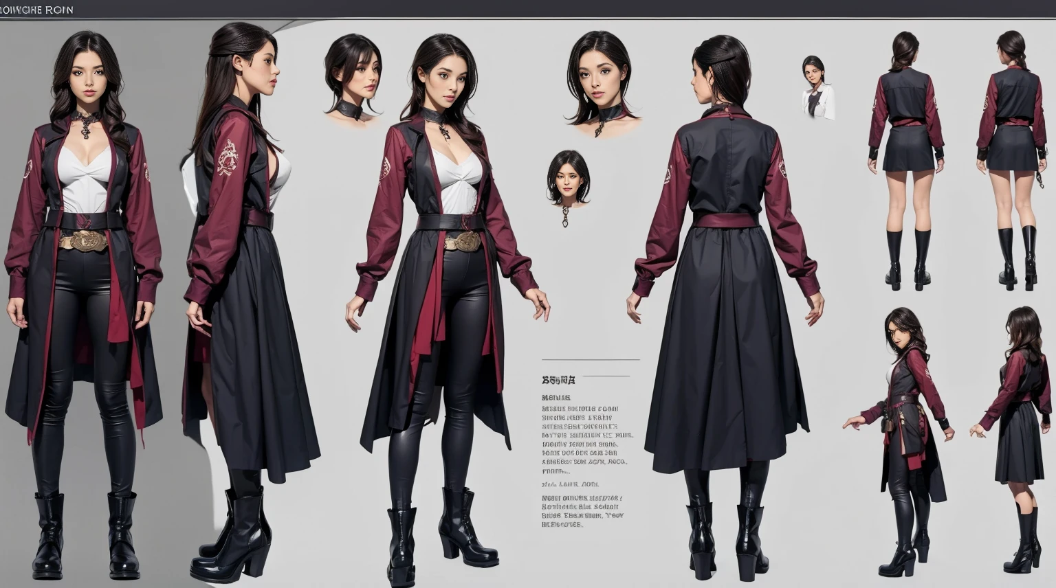 Female original character reference sheet adoptable,
