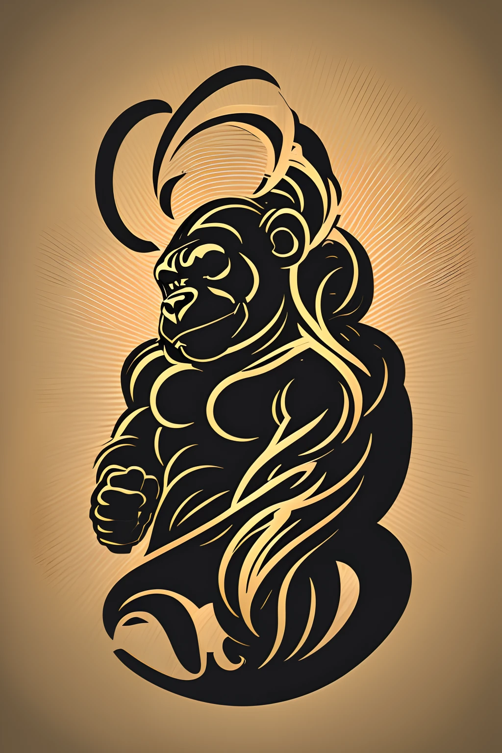 Logo blason un gorille avec un masque virtuel VR