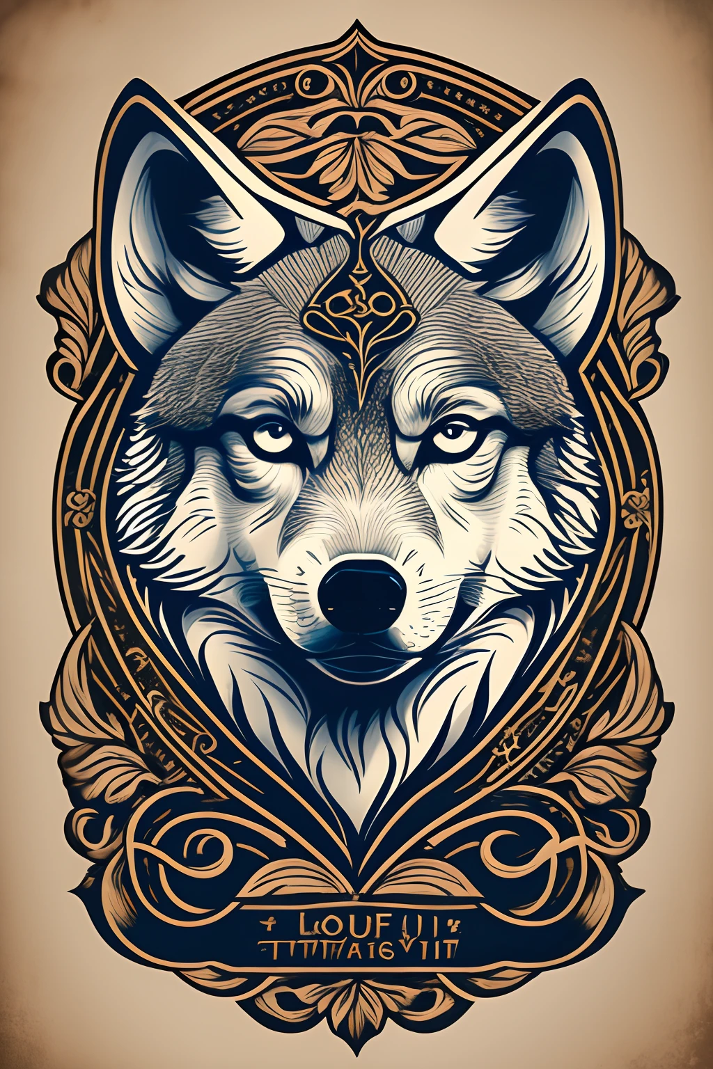 Logo blason un LOUPS avec un masque virtuel VR