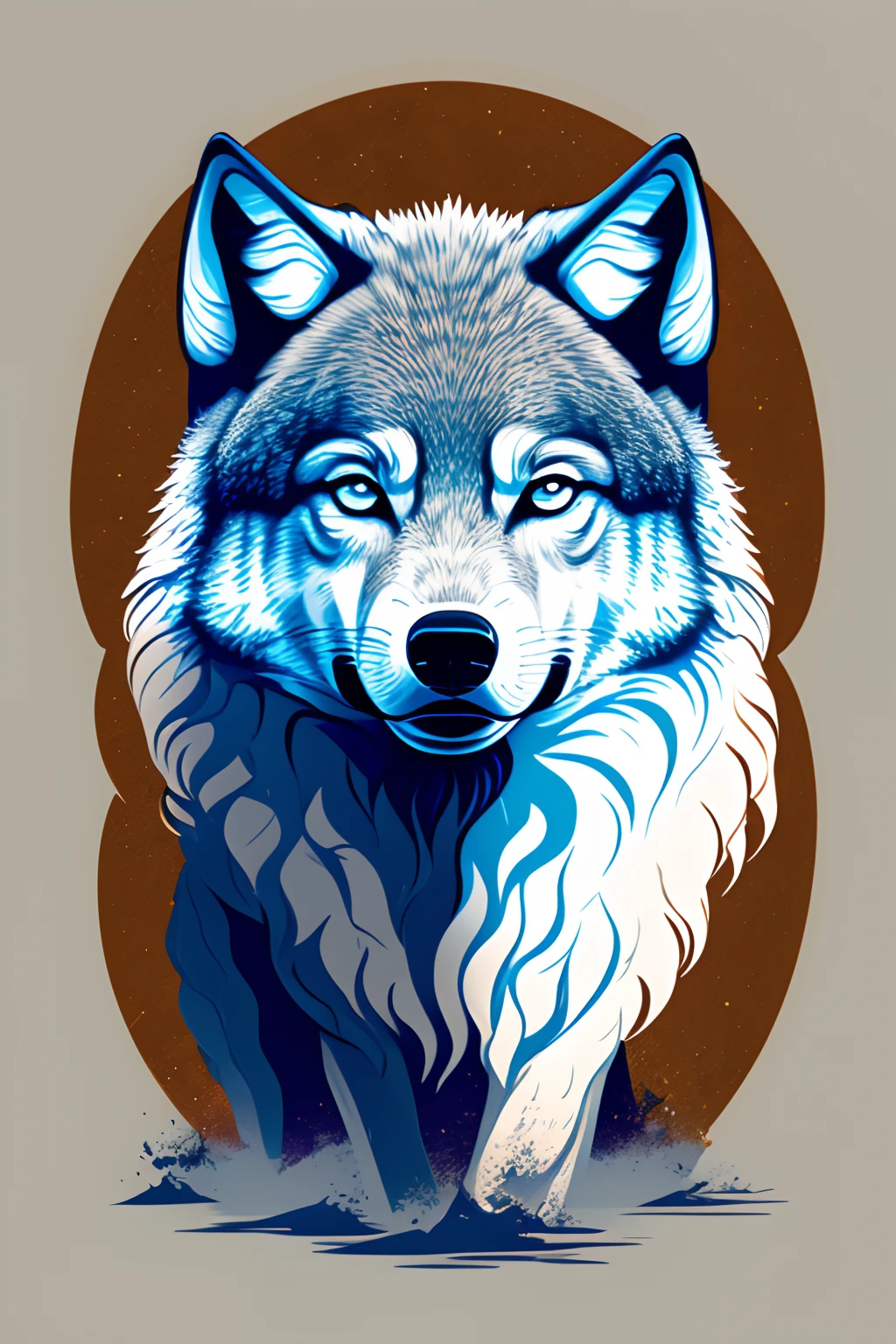 Logo blason un LOUPS avec un masque virtuel VR