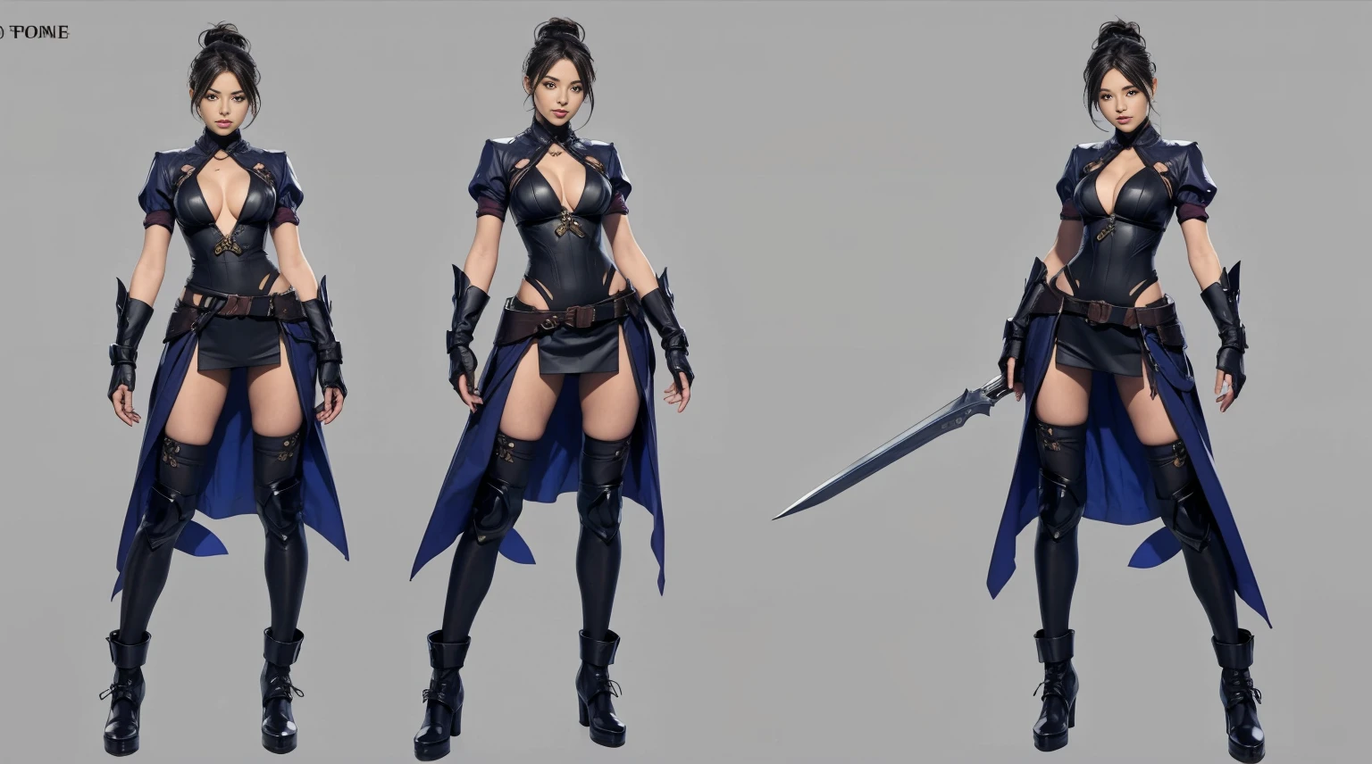 Female original character reference sheet adoptable,