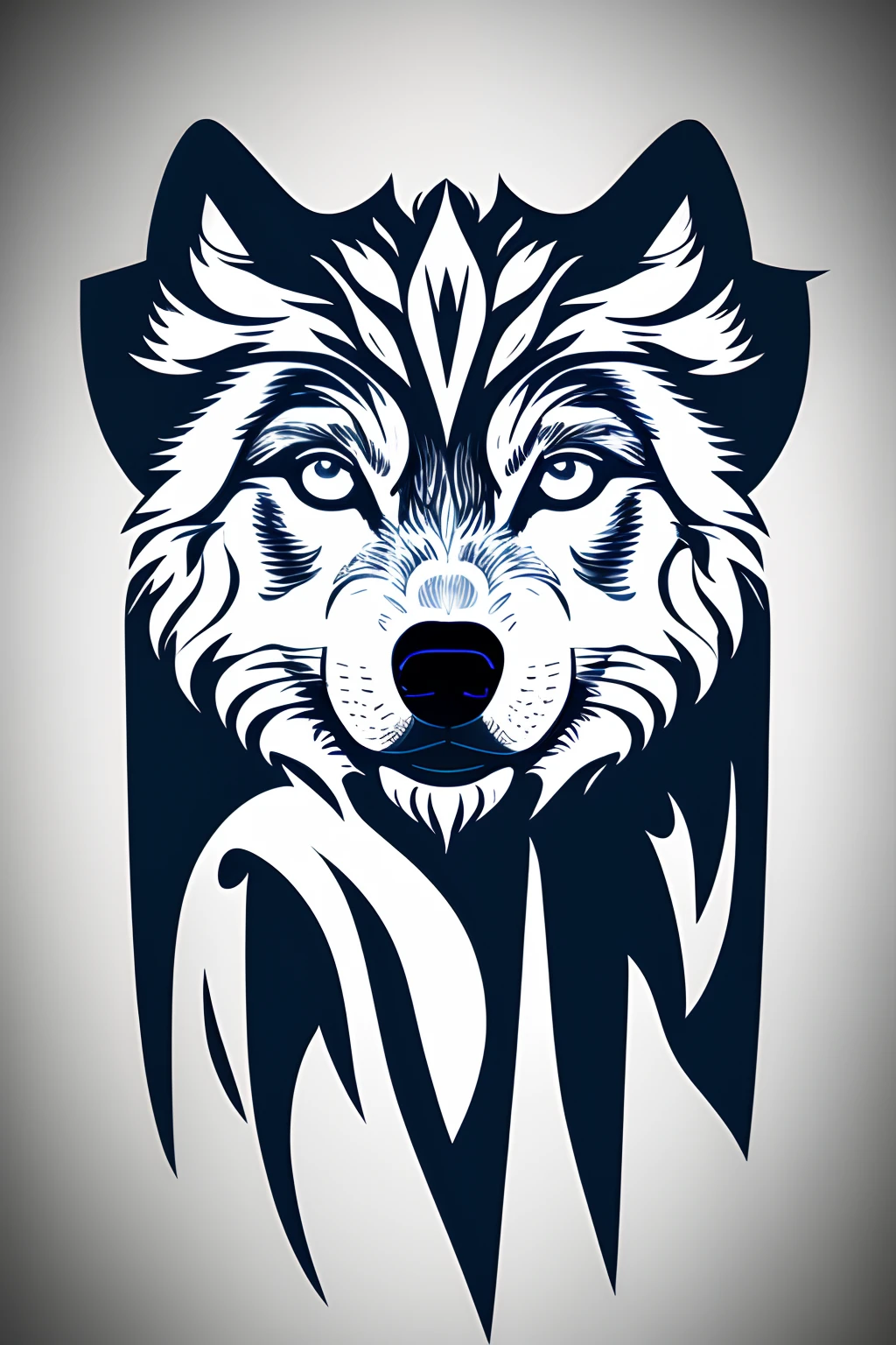 Logo blason un LOUPS avec un masque virtuel VR