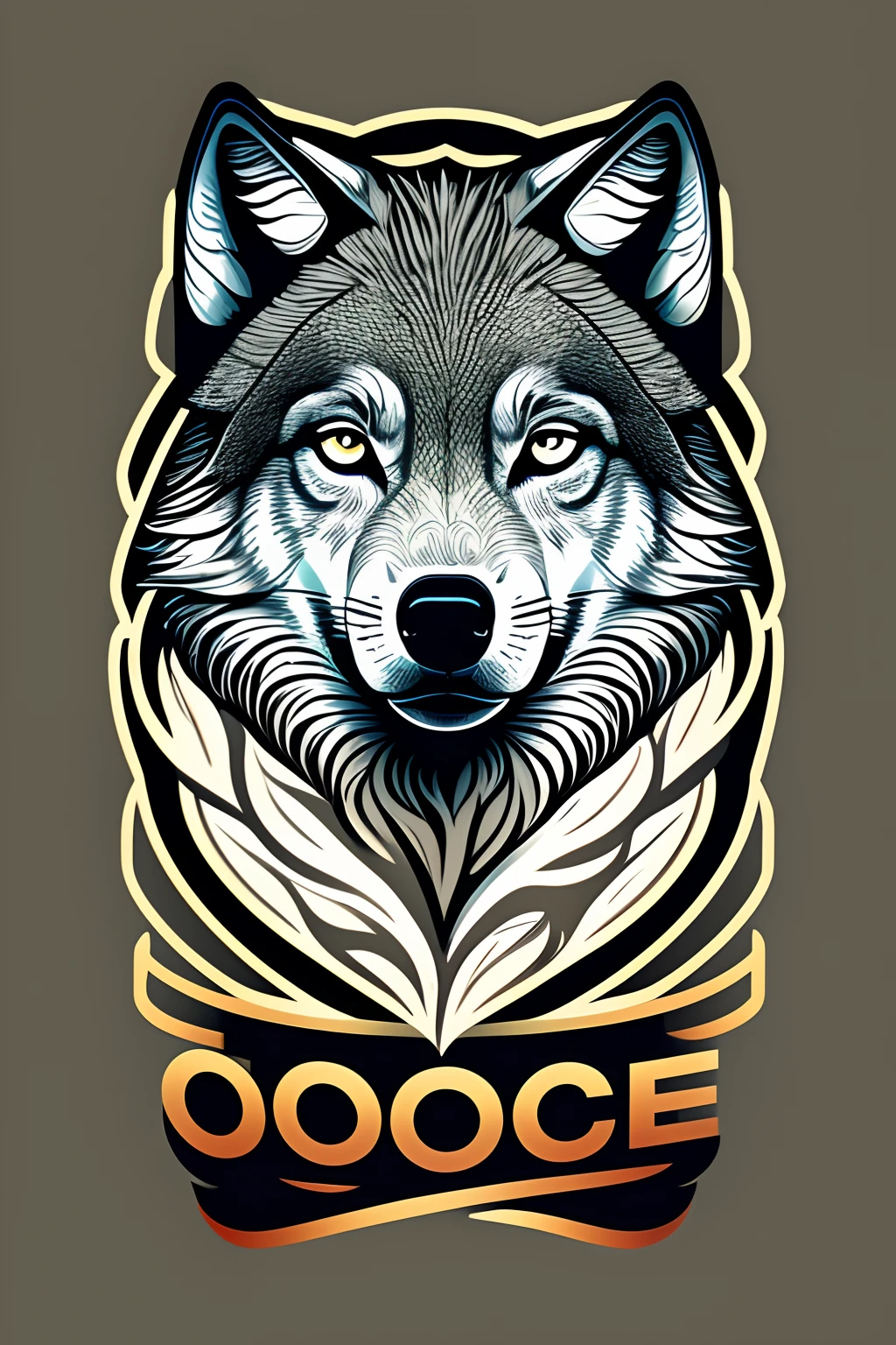 Logo blason un LOUPS avec un masque virtuel VR