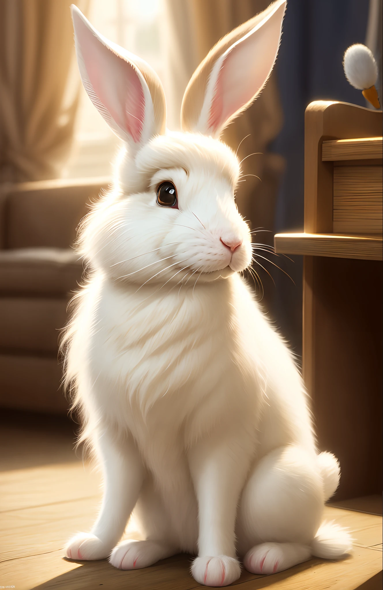 Lapin angora anglais beige, Name Alesia, Disney pixar
