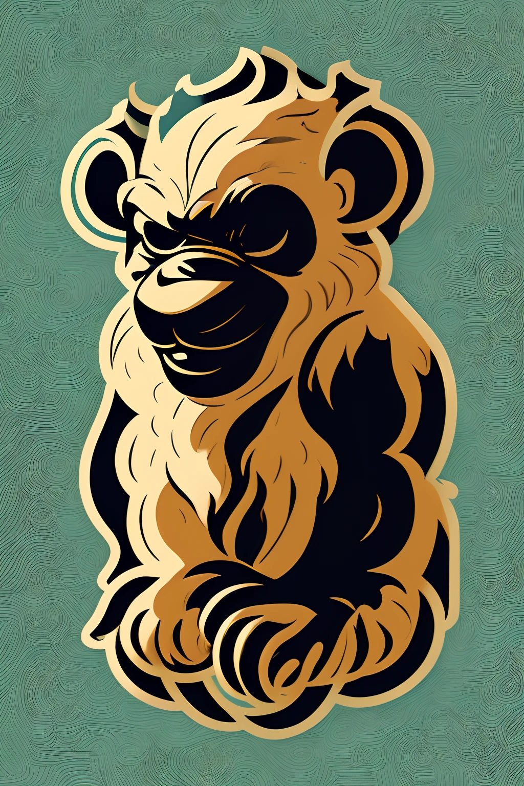 Logo blason un gorille avec un masque virtuel VR