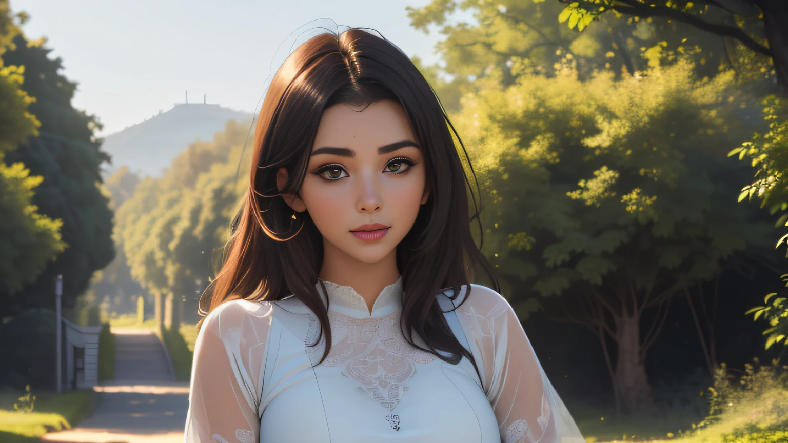 sfw, (Extremely detailed 8k wallpaper:2), (photo:2), (soigne Beautiful girl:2), (gives a lecture to friends:2), detailed (Face and eyes), (hyper realistic:1), (highly detailed:1), (epic realistic:1), rim light, (maximum details:1), cozy, (fullbody:1.3), (looking at viewer:2), (Woman's Attractive Qualities:2), (Attractive Woman:2), (Attractive:2), Smile, Intelligence, Empathy, Gracefulness, Sense of Style, Fitness, Grooming, Optimism, (Sensitivity:2), Sincerity, Romantic Gestures, Playfulness, Fashion Sense, (Sensuality:2), Charm, Modesty, Thoughtfulness, (Femininity:1), Flirtatiousness, Warmth, (Physical attractiveness:2), A beautiful smile, A love of life, strength and power, vulnerability, curiosity, wonder, love, (nature background:2), kawaii, waifu, Beautiful breasts, (attractive body:2), (Beautiful body:2), Beautiful pose, attractive pose, (Beautiful legs:1.0), (spread legs:1.0), (Beautiful clothes:1), (classic clothes:2), (elegant clothes:2), (European clothes:2), detailed clothes, (skirt:1), (blouse:1), (provocative pose)