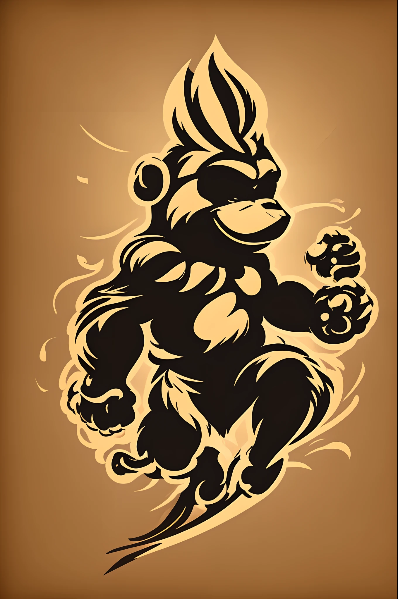 Logo blason un gorille avec un masque virtuel VR