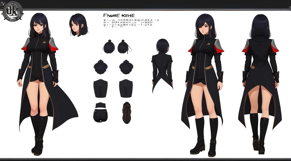 Female original character reference sheet adoptable,