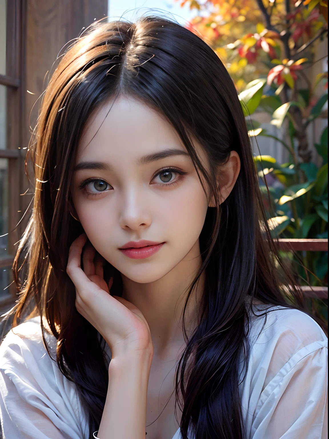 nsfw,Highest Quality, Highest image quality, RAW Photos, Realistic, Photorealsitic, ultra detailed and beautiful, highest details, 1young girls, good-looking, Beautiful fair skin and luster, Beautiful eyes are big and bright, Small mouth and thin lips, hijabi, Goodness of style and slenderneseautiful big breasts:1.3), She has a cheerful personality and a cute smile......, Natural makeup, Pearl Pin Cripantasy see-through costume with cute details and wide breasts:1.5), Cute little girl s, beautiful girl illuminated by seven colors of light, Irridescent color,