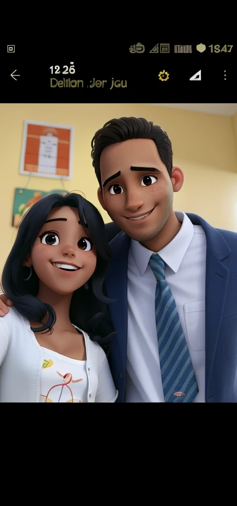 Um homem e uma mulher jovens sorridentes