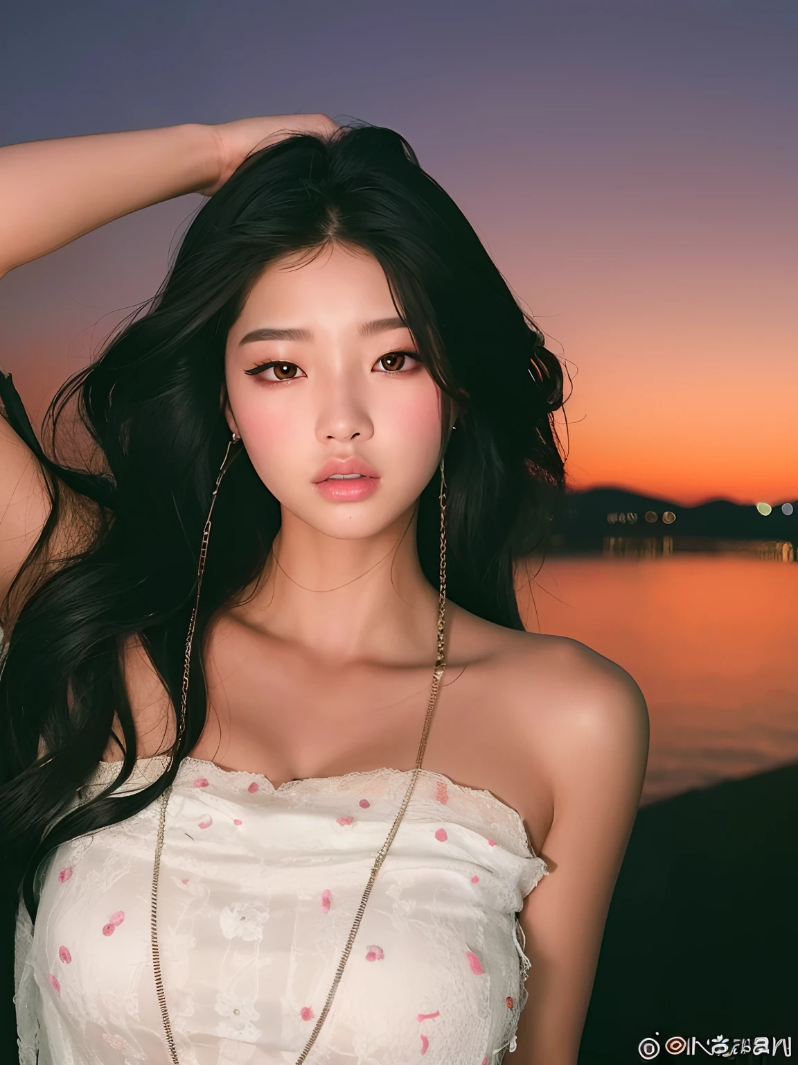Un primer plano de una mujer con cabello largo con un vestido, Blackpink Jennie, maquillaje popular de Corea del Sur, Hermosa mujer surcoreana, Jinyoung Shin, maquillaje coreano popular, Chica coreana, Hermosa joven coreana, Taejune Kim, Hermosa joven coreana, Retrato de Jossi de Blackpink, Bae Suzy, Mujer coreana, Rasgos de la cara coreana, ulzzang, asian features