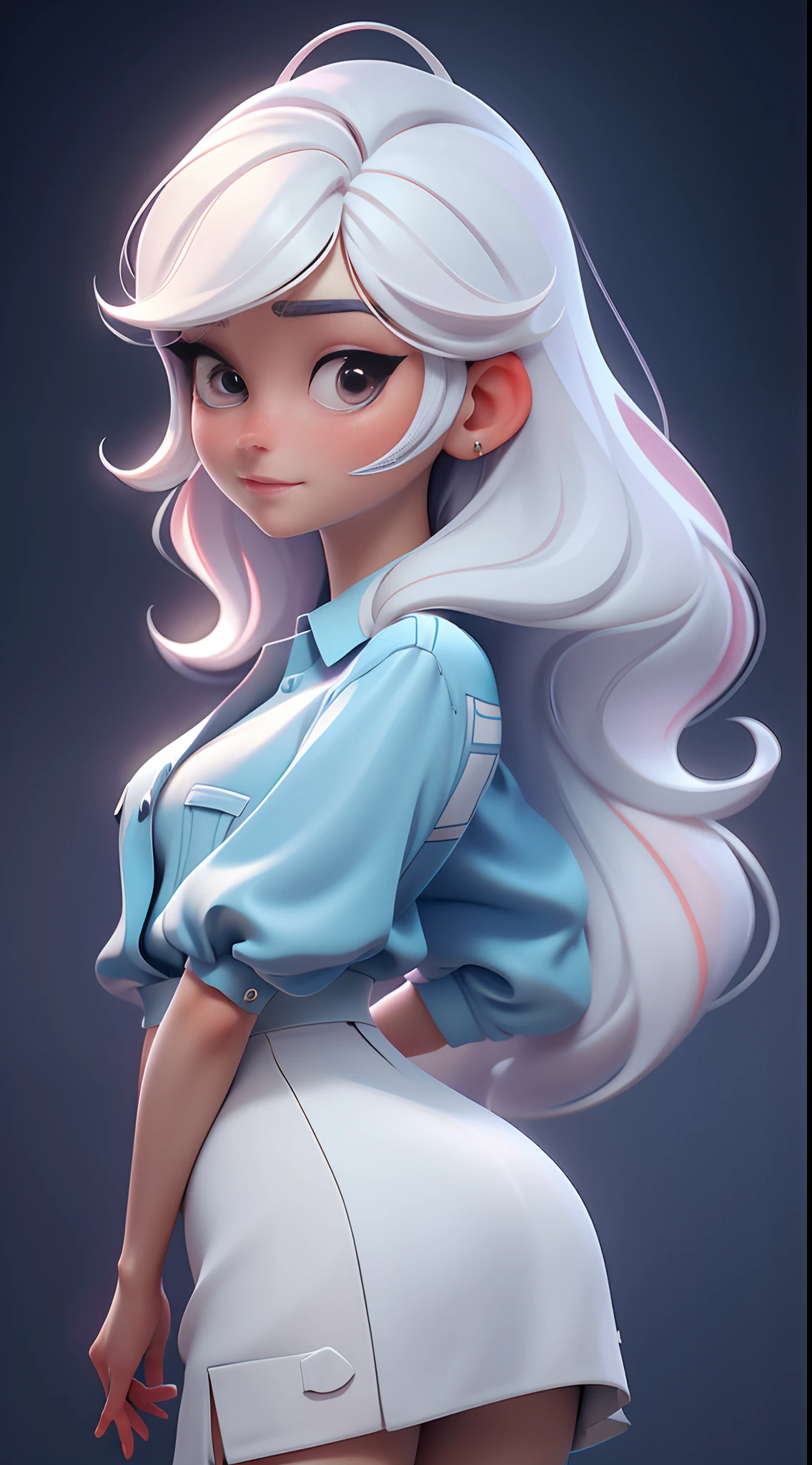 (Best quality at best,4K,8K,A high resolution,tmasterpiece:1.2),ultra - detailed,actual:1.37,girl,Hip-hop costumes,Complicated details,white backgrounid