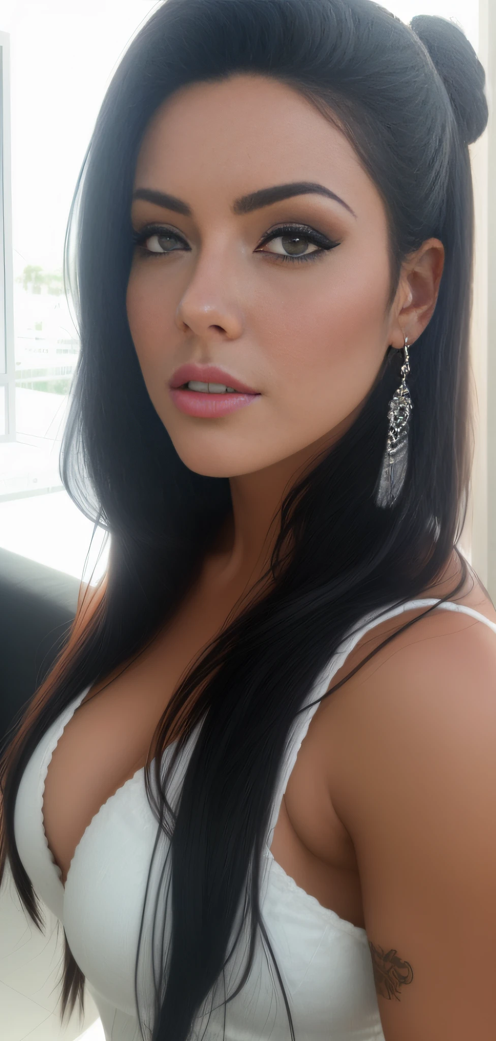 mulher arafed com cabelo preto longo e um top branco, Ayahausca, Parece Fabiula Nascimento, Mulher de 30 anos, 3 0 anos de idade mulher, 18 anos, Mulher de 30 anos de Cuba, imagem de perfil, thick lips, 2 7 anos, angelawhite, Alanis Guillen