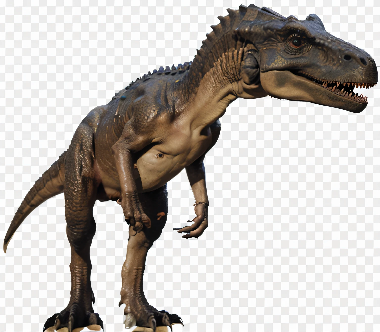 Put that Dinosaur on a more infallible trait, com um fundo de natureza