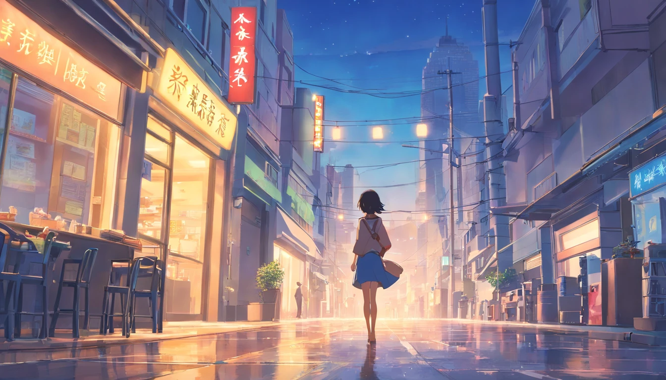 Cette image représente une femme ange planant au-dessus d’une ville la nuit. Les lumières de la ville créent une atmosphère dorée et dramatique, tandis que sa présence délicate et ses ailes sombres contrastent avec l’environnement urbain. La femme semble protectrice et vigilante.