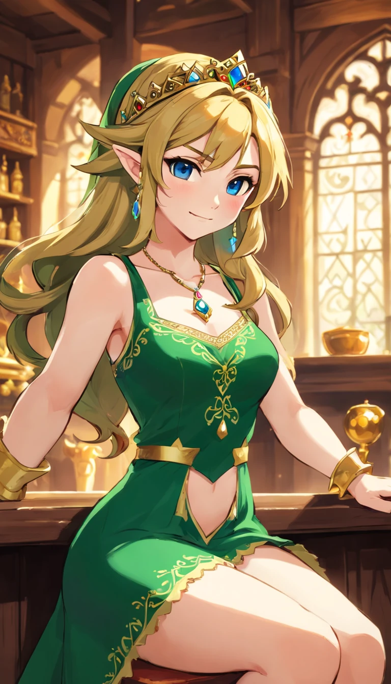masterpiece,best quality,1girl,18yo,beautiful girl,BREAK,(Roll up the skirt yourself:1.6),navel exposed,BREAK,(Beautiful blonde,braid,Green Eyes:1.5),(Embarrassed smile:1.3),