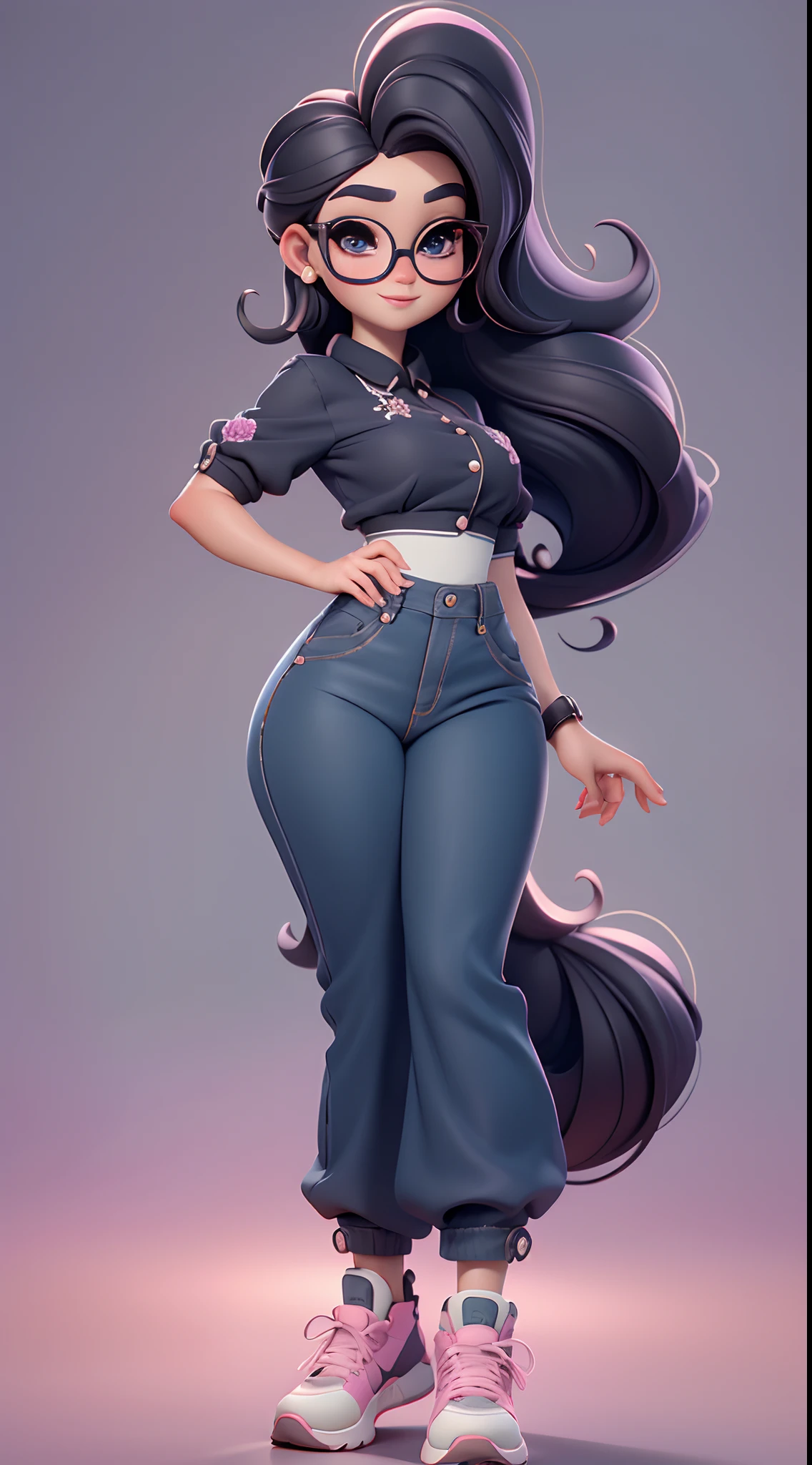 melhor qualidade, master part, oi-nada, uma menina, Cheongsam, chapelaria, colar, jewelries, beautiful face, envelope_Corpo, efeito tyndall, fotorrealista, Dark Studio, Rim lighting, Two-tone lighting, (High Definition Skin: 1.2), 8k UHD, DSLR, soft lighting, alta qualidade, Volumetric lighting, candid, fotografia, high resolution, 4k, 8k, Bokeh, ( professora) ,(olhos castanhos detalhados),thick pink lips,(cabelos desgrenhados),(vestindo uma camiseta folgada,baggy pants,Fashionable sneakers ),soft and lazy,(fundo simples:1.2)fundo colorido inteiro,ju,4k Standing, Alegremente, mostrando toda a sua alegria, imagem frontal do rosto perfeita detalhada , rosto perfeito harmonioso, Long black curly hair and big round glasses with thin, bordas pretas, imagem de alta qualidade qualidade , professora , professora, com cabelo preto cacheados, foto do frontal, sorridente,bela Alanis Guillen, ((melhor qualidade)), ultrarrealista em detalhes do corpo, Hands,olhos, boca, 16k, cabelos negros estilo slime, ((obra-prima)), (detalhado), Pescador , ethereal beauty, empoleirada em sala de aula , cores suaves, (alta resolução:1.2) professora deve estar completa e perfeita na imagem UHD, mostrando o (corpo inteiro, incluindo as pernas: 1.5) : Chame-a de Bela. Ela deve ter cabelos pequenos em tom preto. with long eyelashes and rosy cheeks. Sorriso delicado e branco. Bela deve estar vestida com uma roupa tons pastel, tons amarelos e detalhes doces;. Ela segura seu bonito (Pastel-colored owl mascot wearing delicate glasses). Certifique-se de adicionar detalhes nas roupas, such as buttons and pockets,( Cute colorful sneakers) Be sure to add details like gold pearls with zippers. Certifique-se de adicionar sombras, texturas e detalhes nos cabelos, roupas, Books and pencils ,cadernos, colored pencils, quadro negro, to make them even more adorable and charming 16K