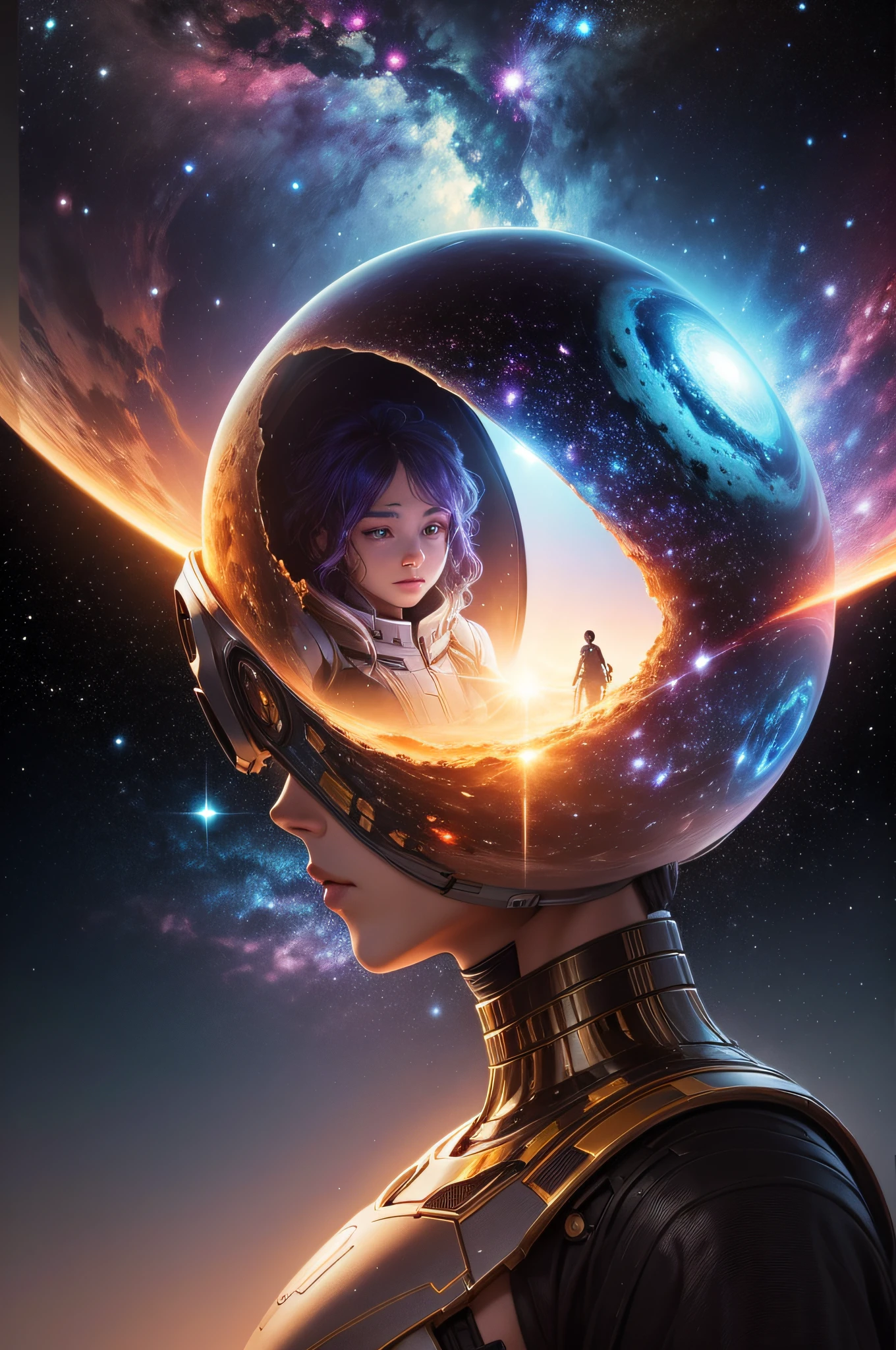 n the colored universe with the visible and beautiful galaxy, just the first real encounter with one human and one advanced intelligent alien species, on a neutral planet. It's full of details and lot of emotional