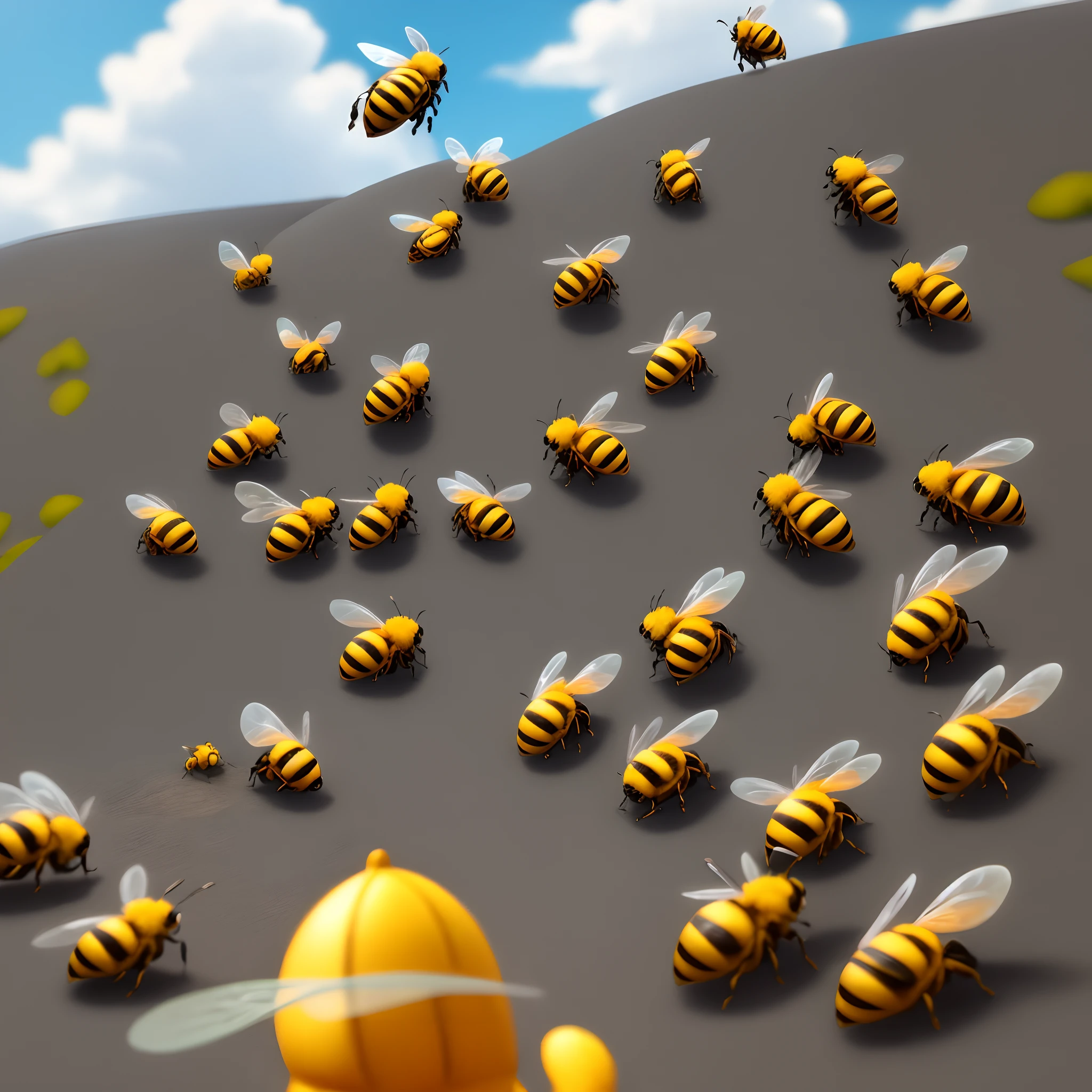 Animated bee to advertise the company