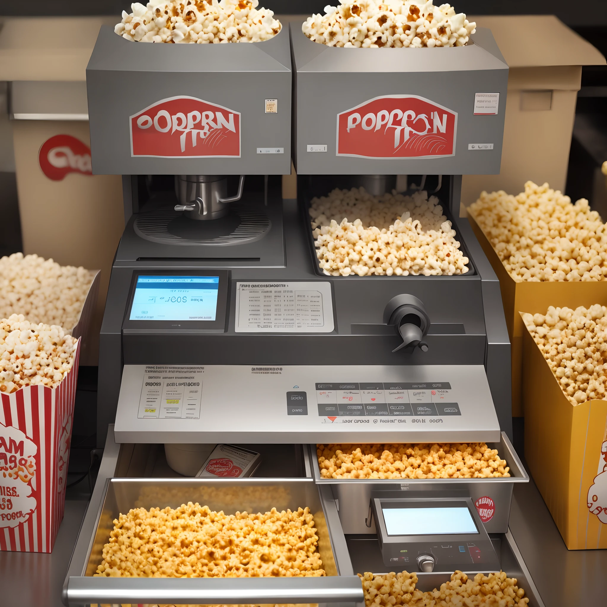 Distributeur automatique de popcorn oncle sam